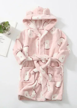 Peignoir Enfant <br> Rose dessin animé