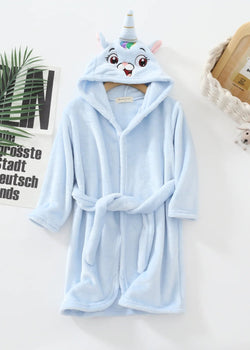 Peignoir Enfant <br> Licorne Bleu