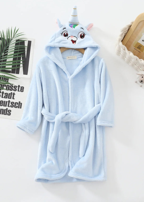 Peignoir Enfant <br> Licorne Bleu