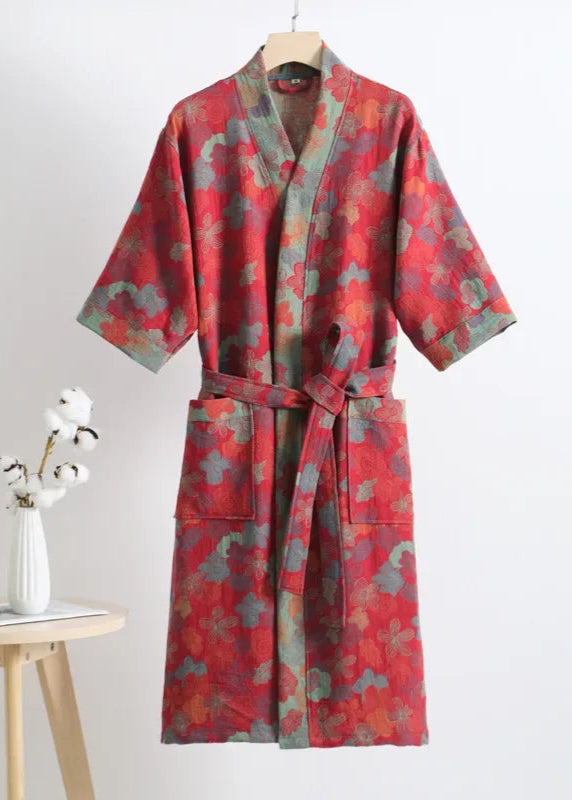 Kimono Court Femme rouge