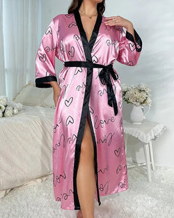 Peignoir Femme rose Love